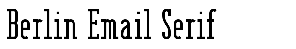 Berlin Email Serif font preview